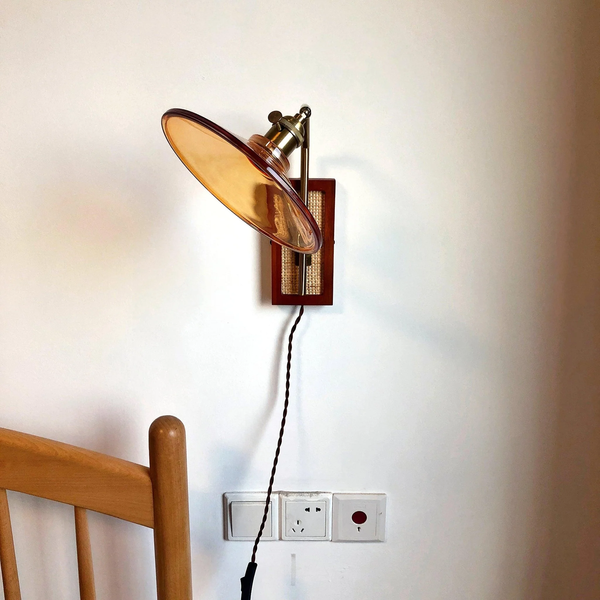 Rafi Wall Lamp - Model C ∅ 8.2″ x H 13.7″ Set of 2 / Brass / EU Plug