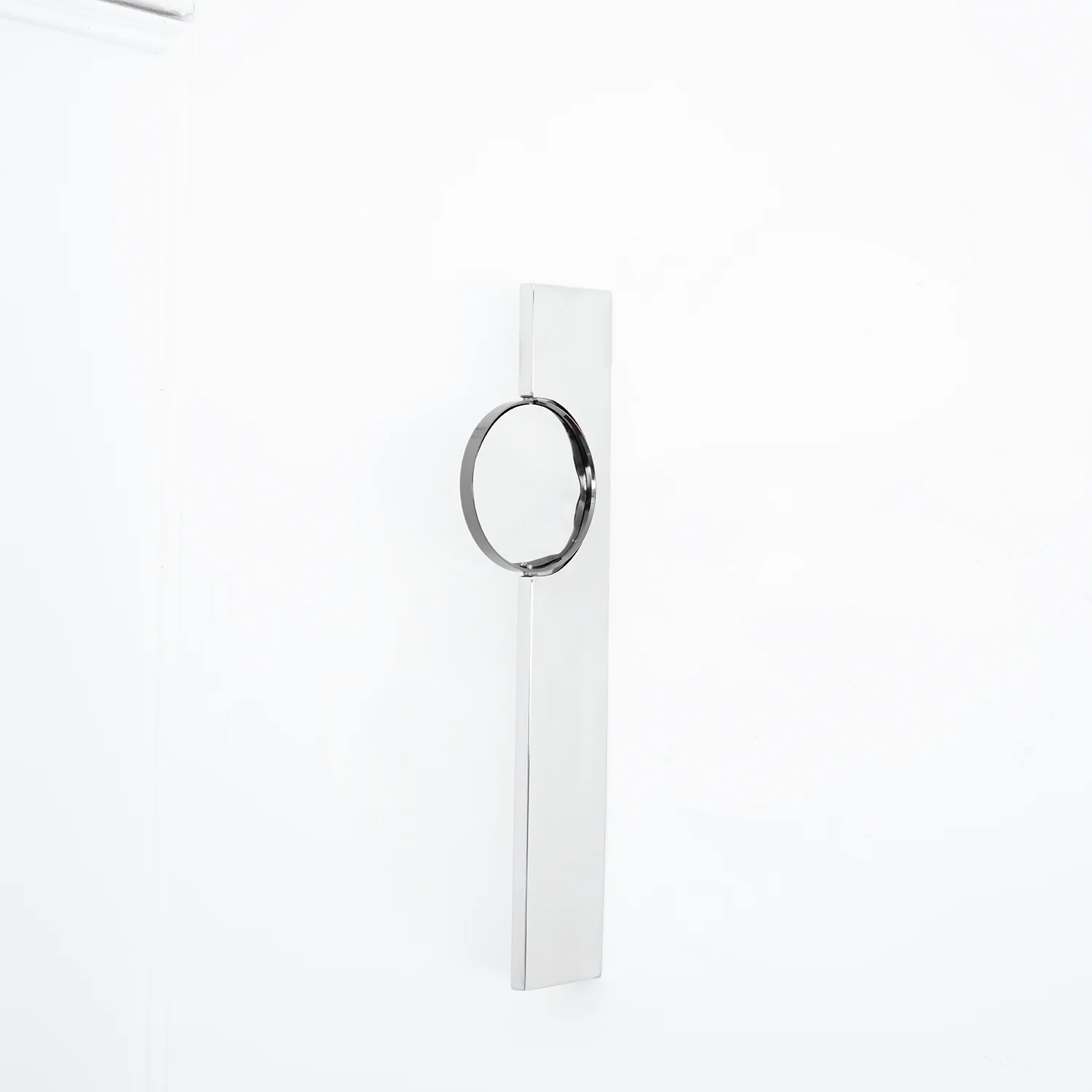 Creative Light And Shadow Wall Lamp - 2-Lights: ∅ 4.1″ x H 14.9″ Set of 2 / Chrome & Black / Warm Light