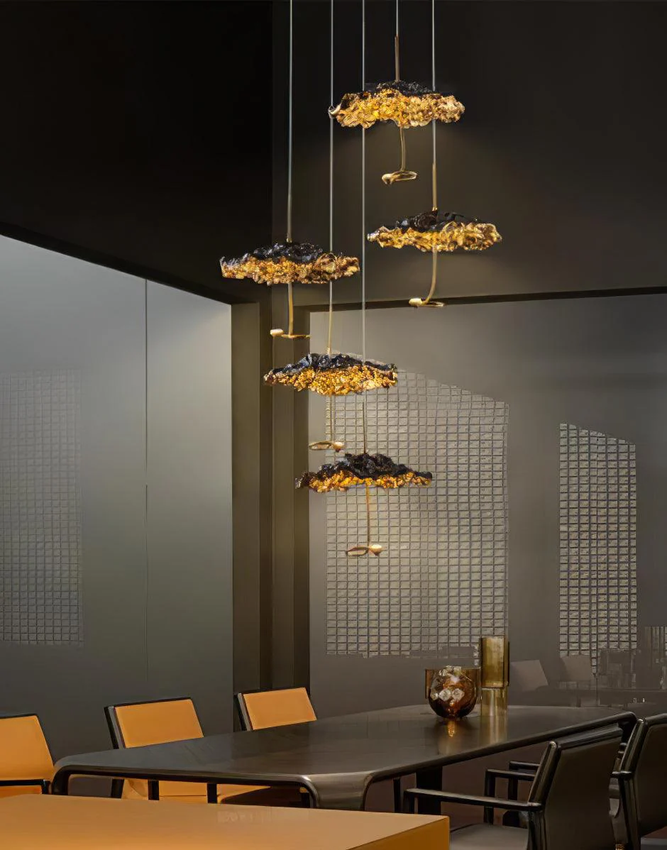 Люстра Brass Aviary Constellation - 1 подвес ∅25см х 15см, латунь, черный, теплый свет