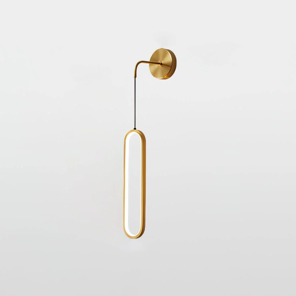 Настенный светильник Oval LED Brass - ∅9см x 68см, золотой, 3000-6500К