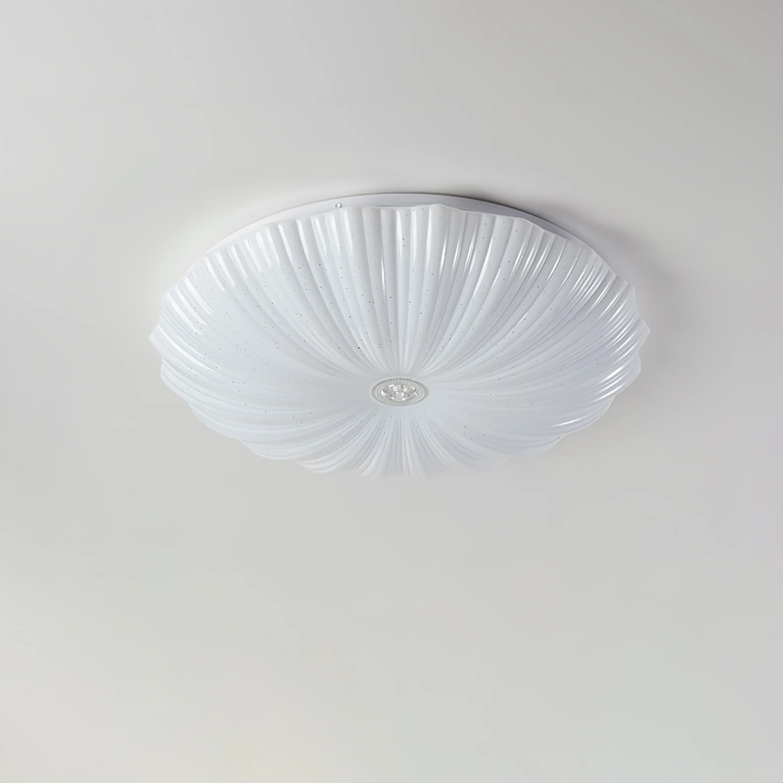 Потолочный светильник Acrylic Shell Round - ∅60см x 10см, белый, холодный свет
