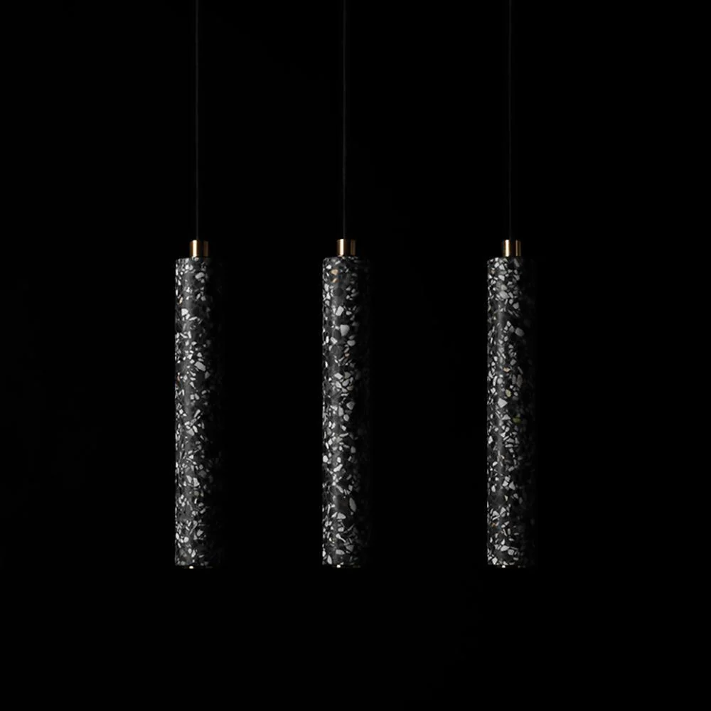 Подвесной светильник Bang Concrete - 8 подвесов ∅30см x 200см, серый бетон