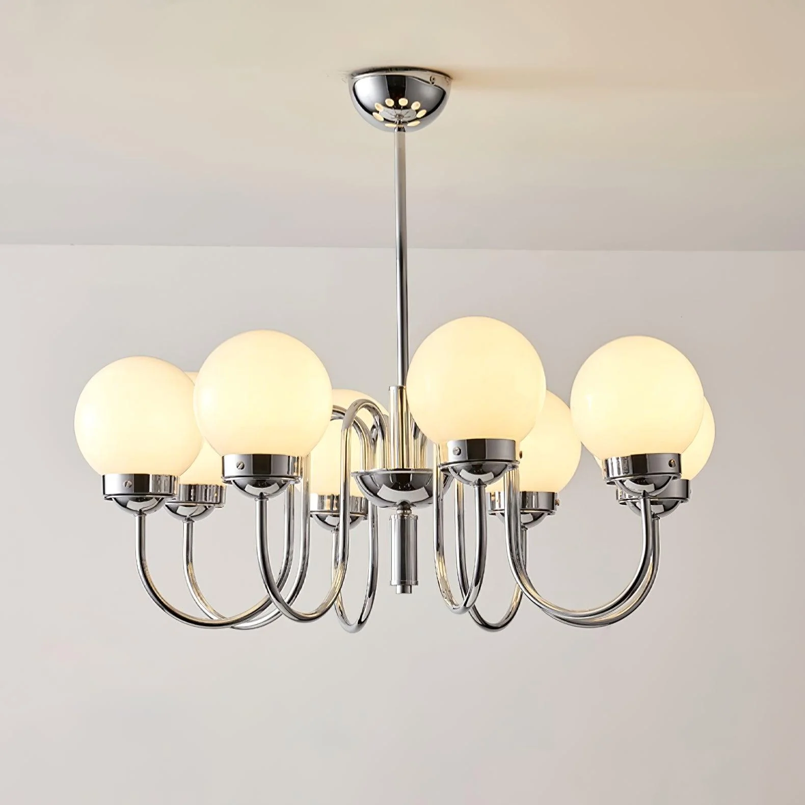 Люстра Progress Lighting Carisa - 5 плафонов ∅55см x 30см, хром