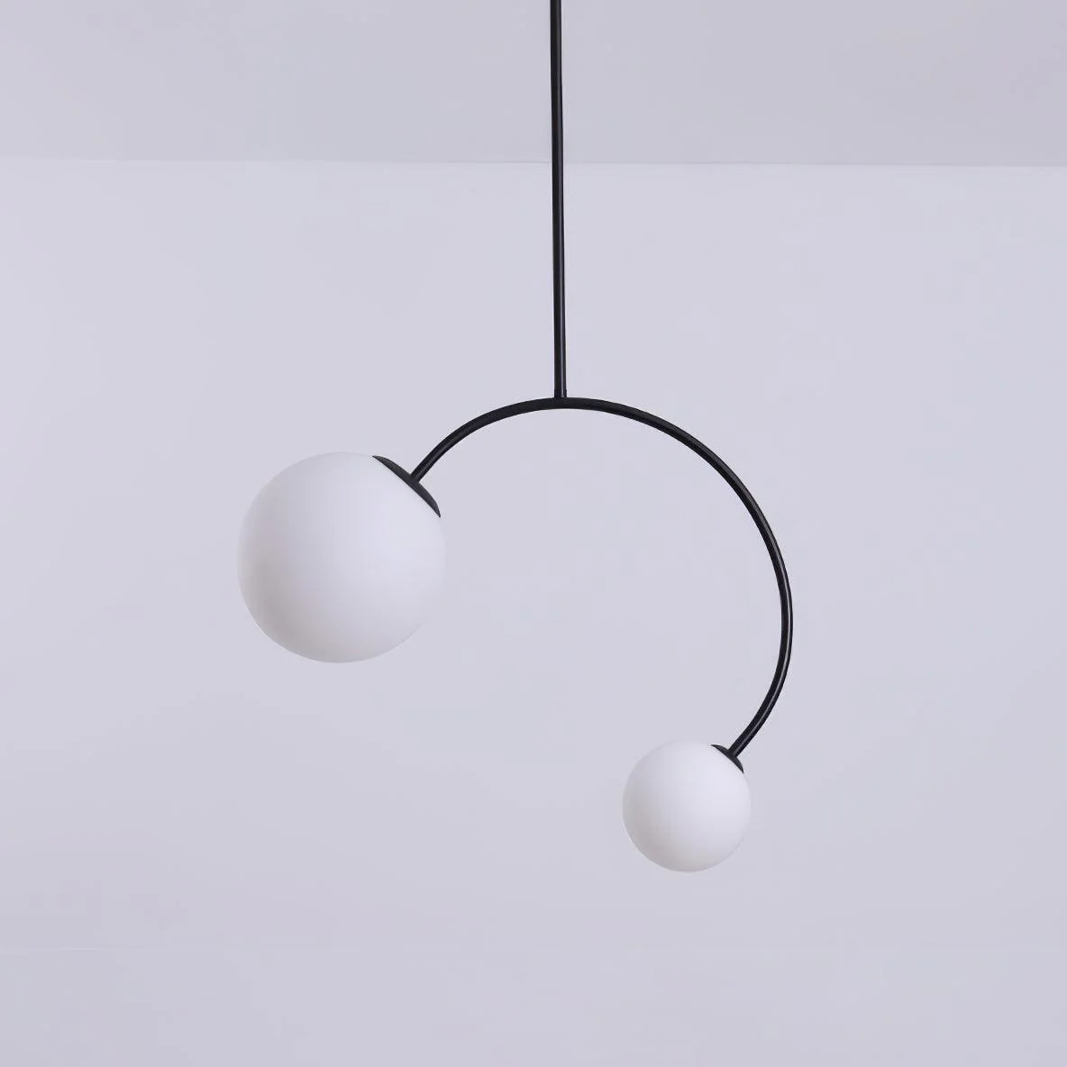 Подвесной светильник Balance Glass - ∅34см x 28см, золотой, белый, стекло