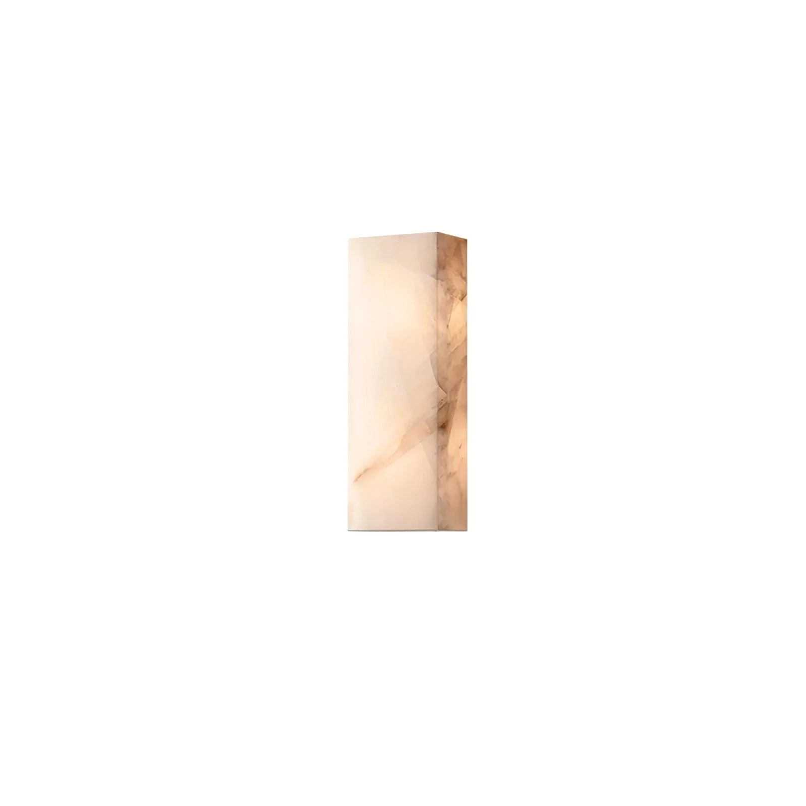 Настенный светильник Rectangular Alabaster - 16см x 10см x 65см, белый, холодный свет