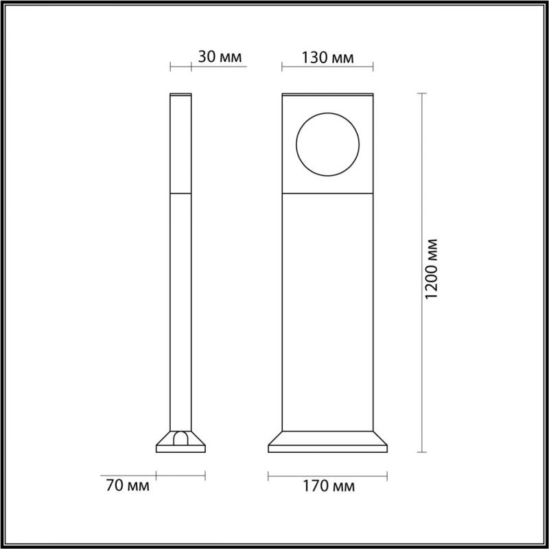Уличный светильник Odeon Light черный/металл IP65 LED 4000K AC85-265V COMO 6653/10GA