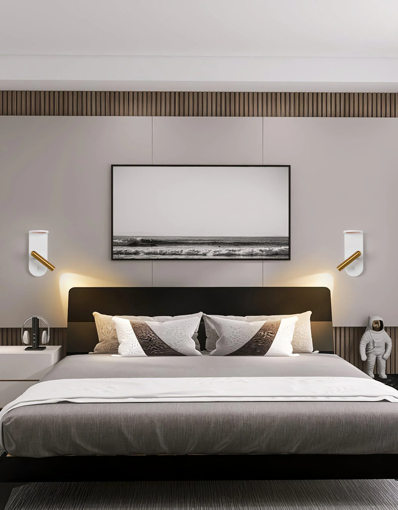 Nights LED Sconce - Set of 2 / Black / Cool Light