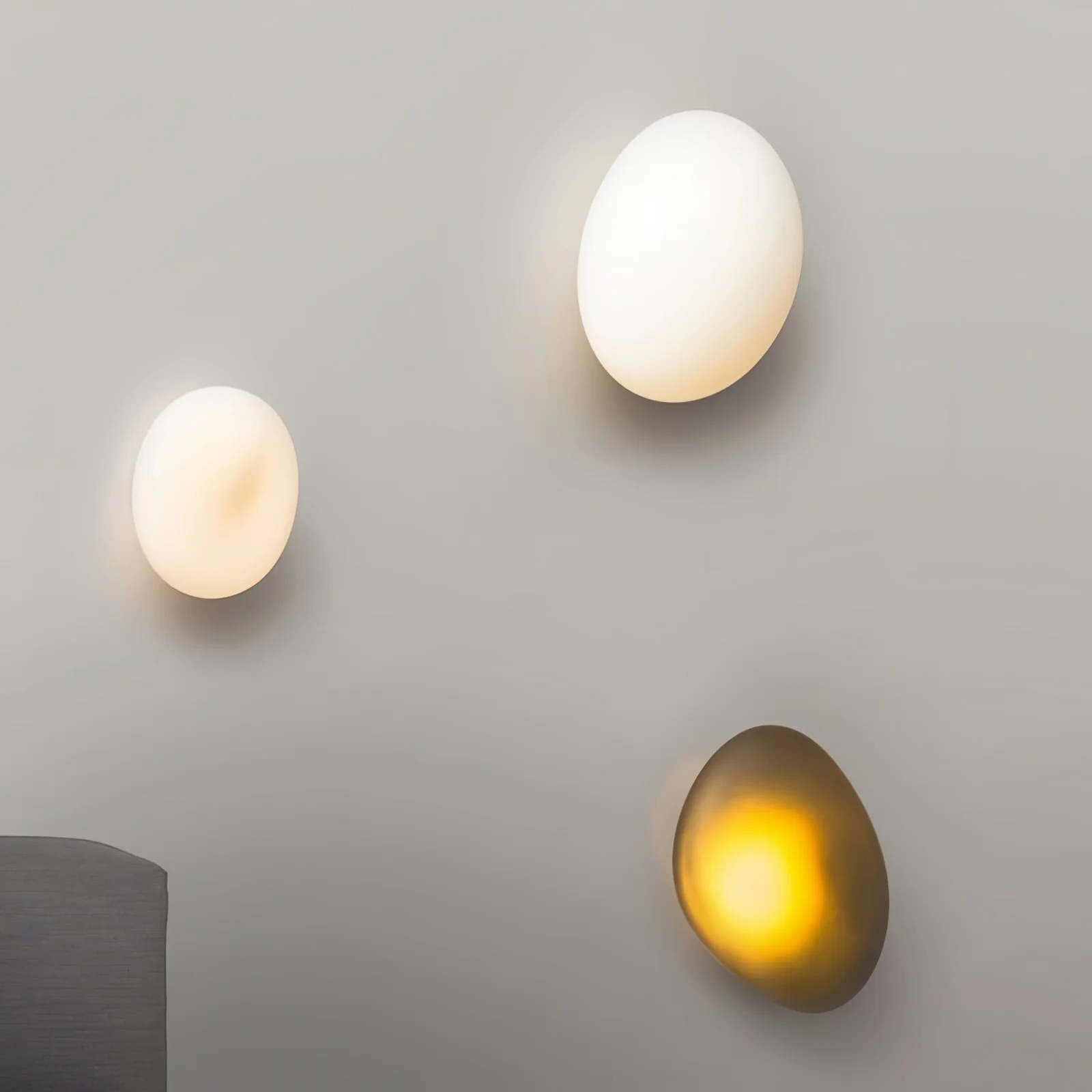 Настенный светильник Bubble Glass - модель C, ∅20см x 30см, зеленый, теплый свет, диммер