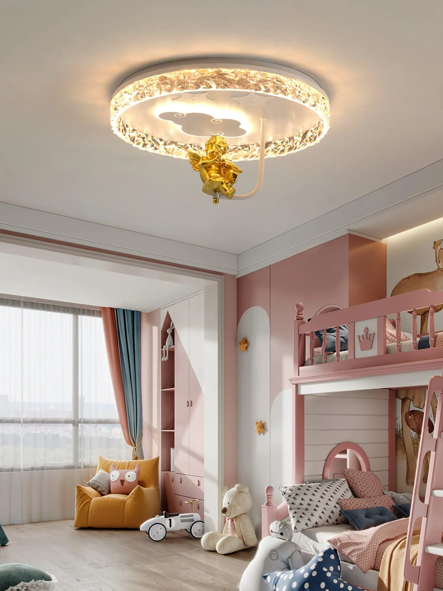 Потолочный светильник Round Carousel Children's - ∅50см х 31см, белый, холодный свет