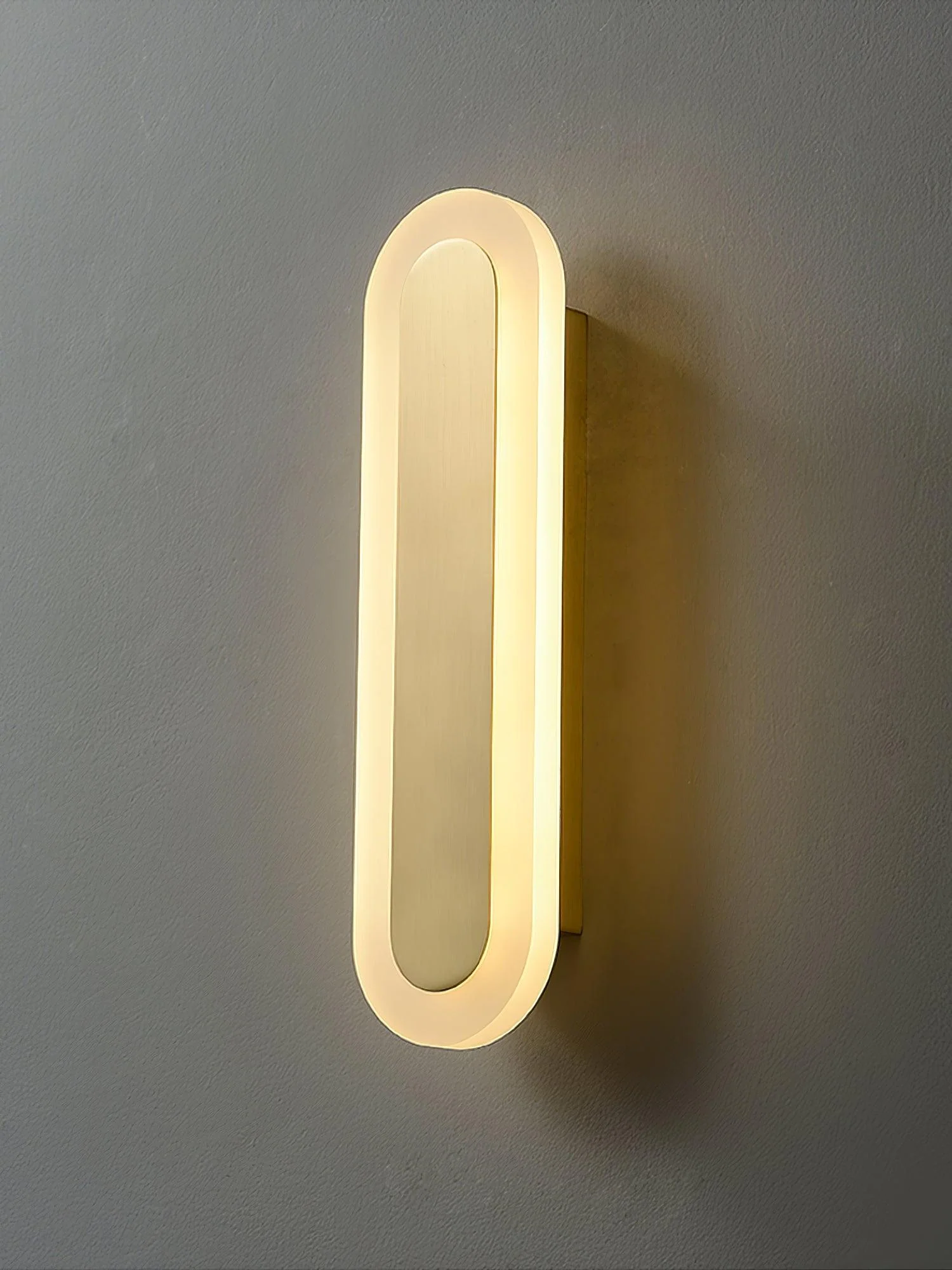 Daba Wall Lamp - W 6.3″ x H 17.7″ / W 16cm x H 45cm Set of 2 / Gold / Warm Light