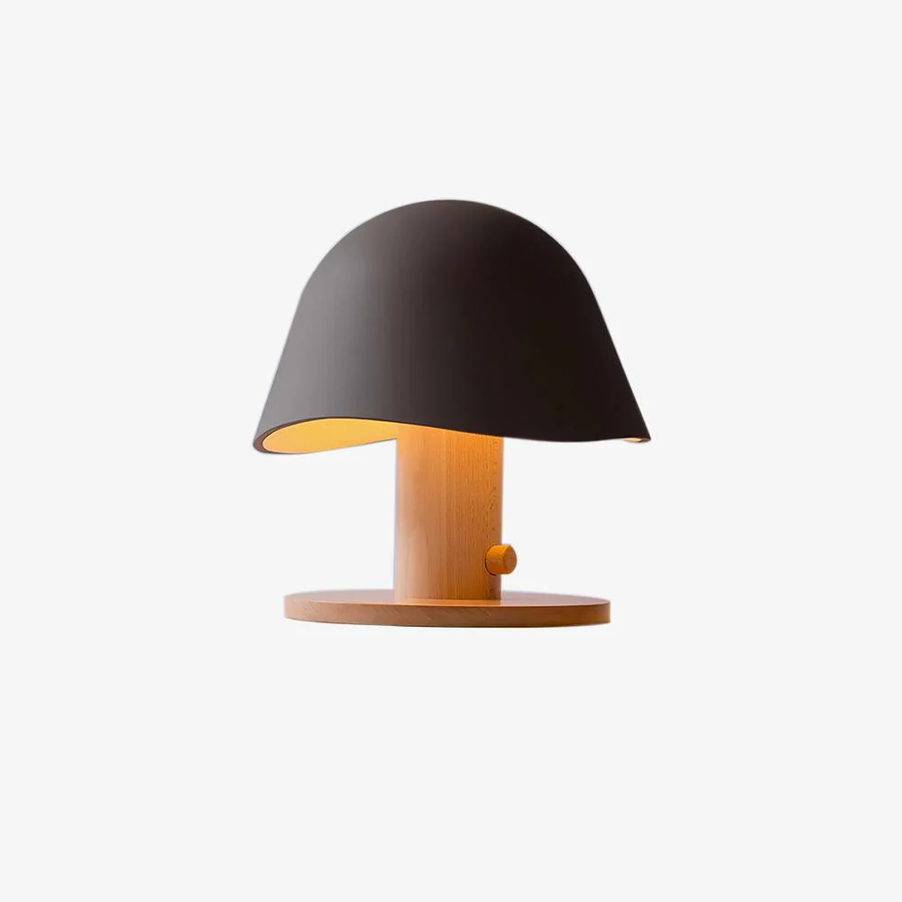 Mushroom Inspired Table Lamp - ∅ 13.8″ x H 13.8″ /  Dia 35cm x H 35cm / Brown / AU plug