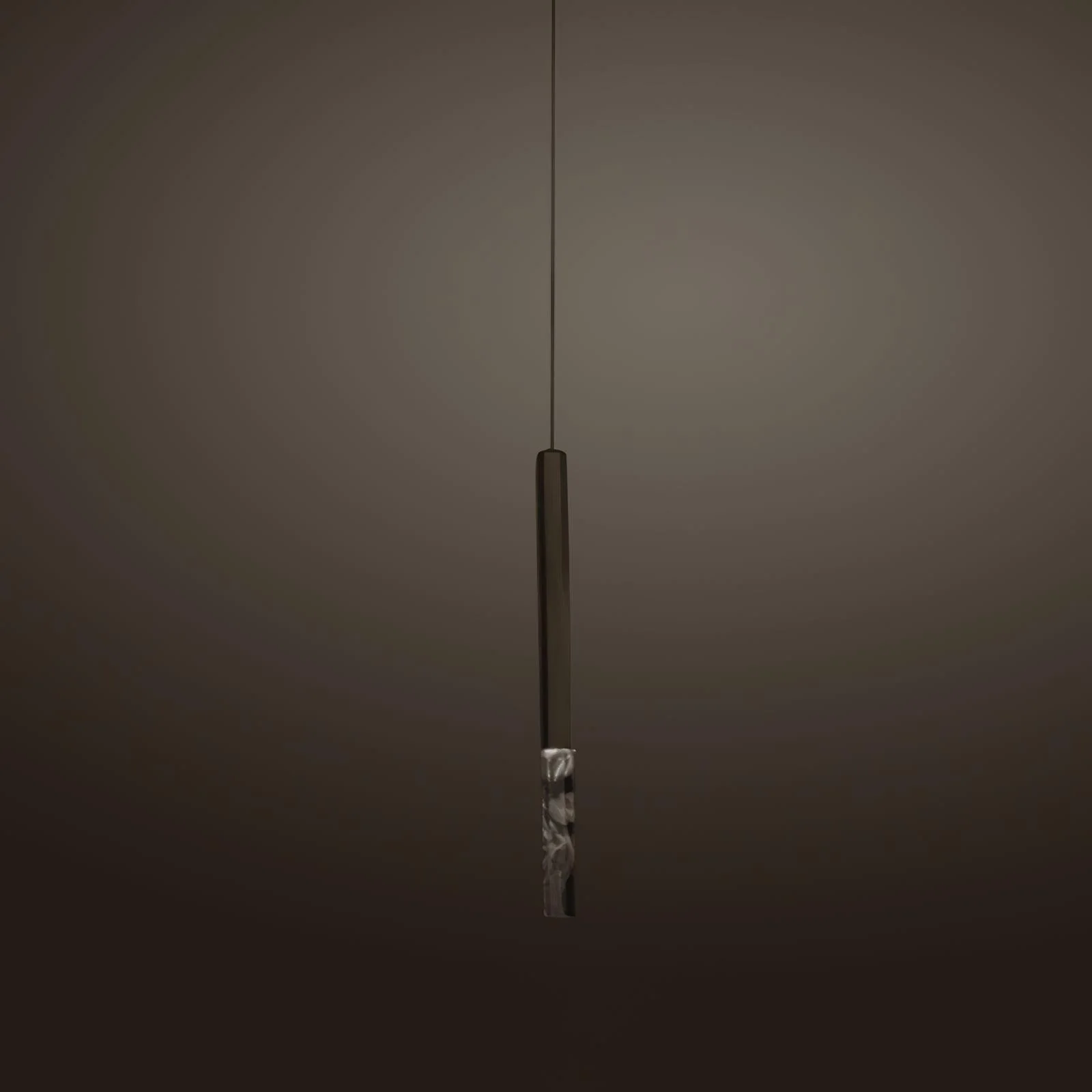 Подвесной светильник Shine Vertical Plumage Suspension - 5 плафонов ∅30см x 200см, черный, теплый свет