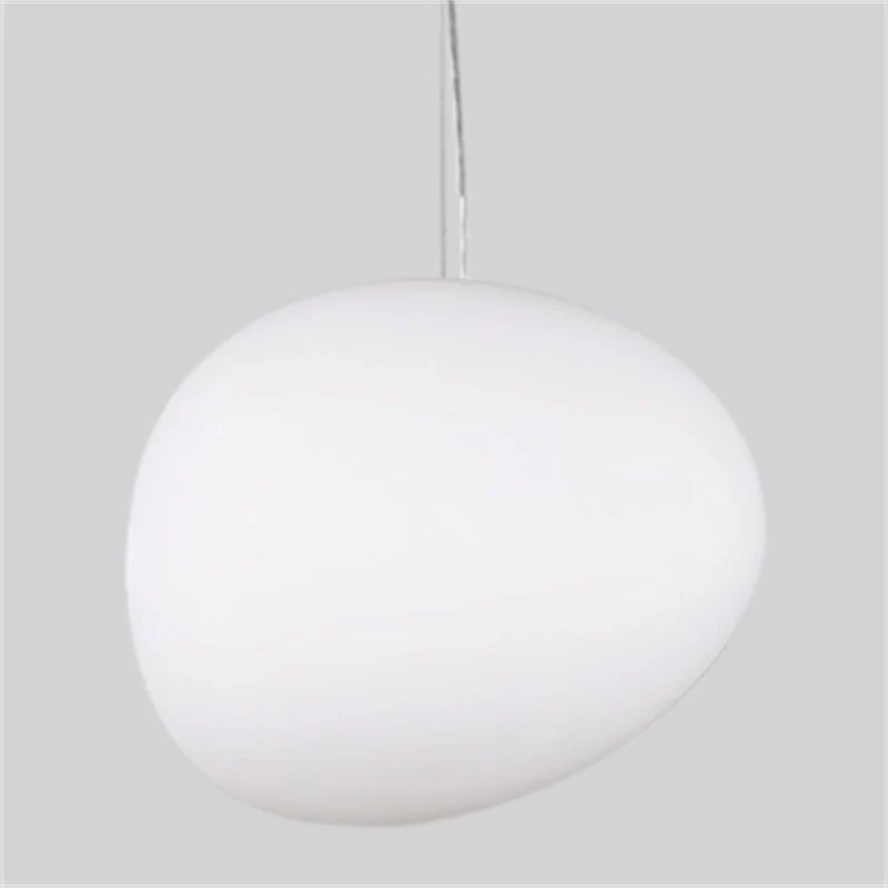 Подвесной светильник Gregg Stone Shape Glass - ∅23см x 16см, белый, теплый свет
