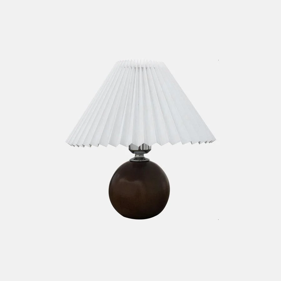 Настольный светильник Wooden Pleated - ∅28см х 30см, натуральное дерево, бежевый