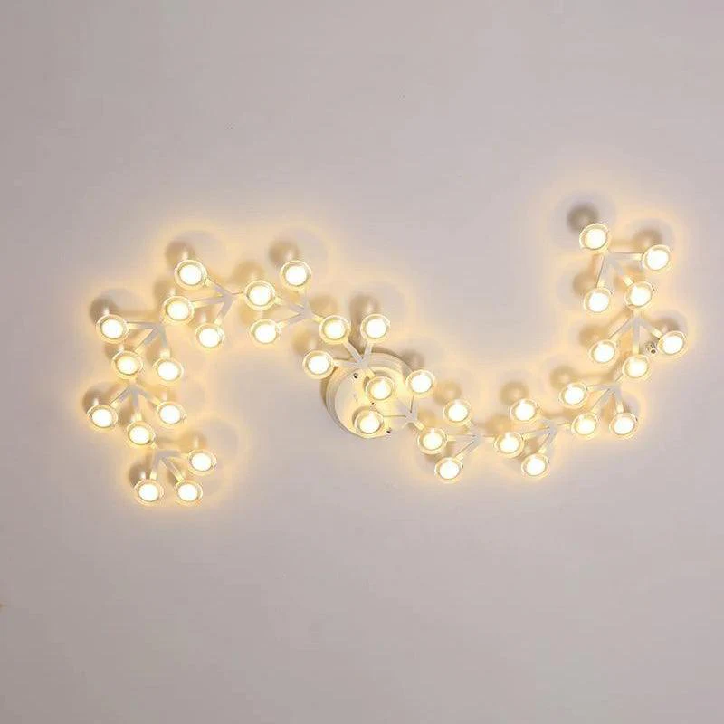Потолочный светильник LED Net - 37 источников света 145см x 73см, черный, холодный свет