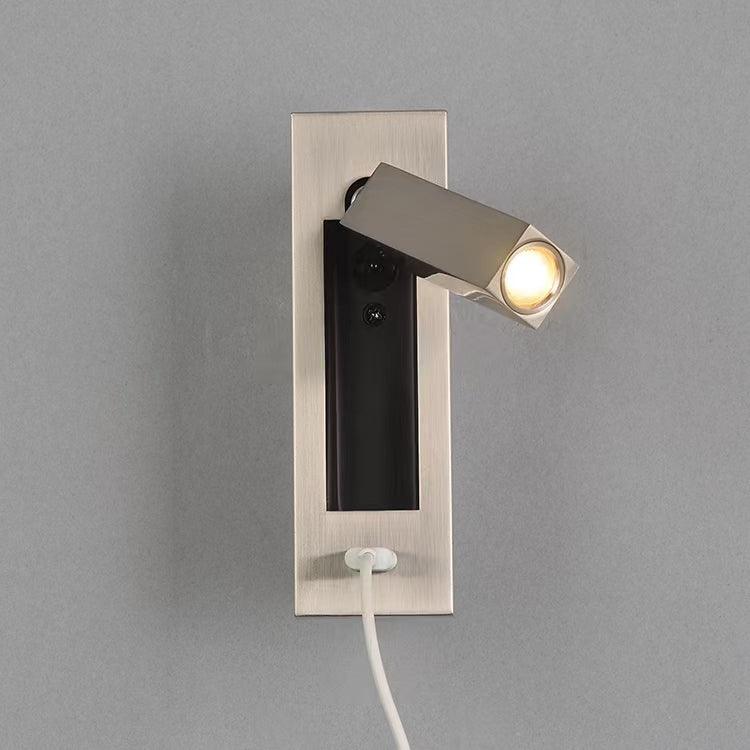 Настенный светильник Black Bedside USB - ∅8см x 18см, черный