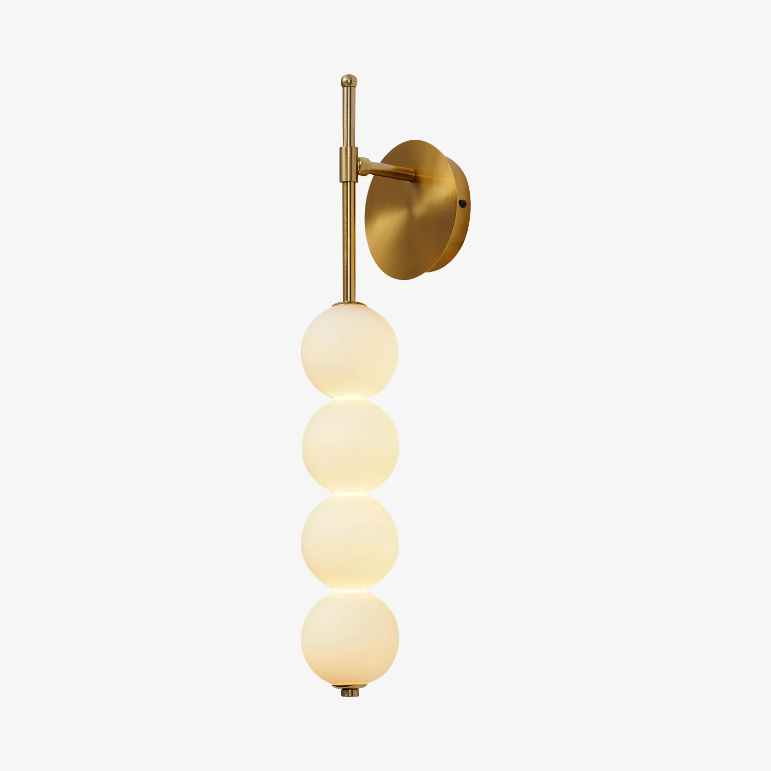 Abacus Wall Lamp - Set of 2 / Gold & Plastic ball / Warm White