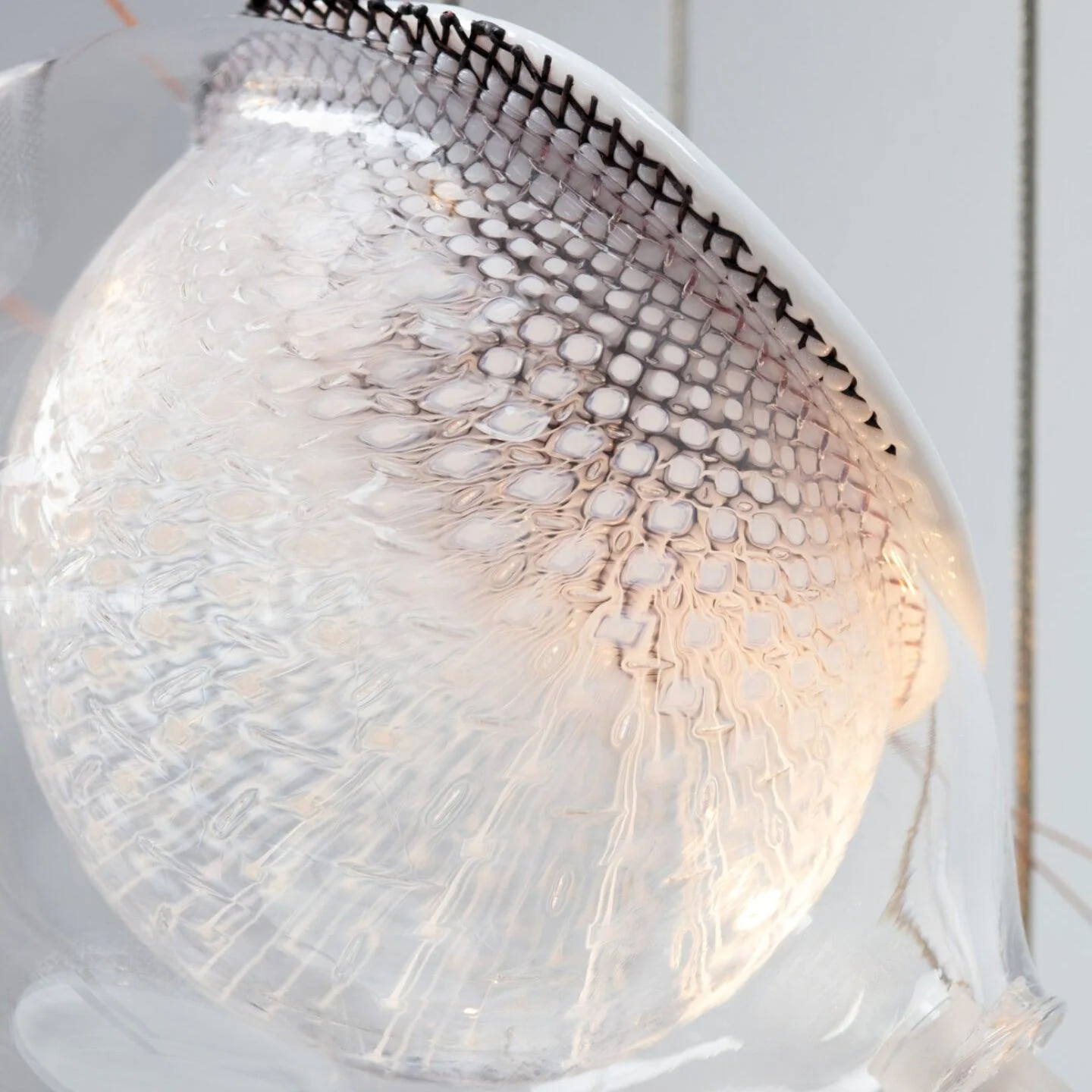 Подвесной светильник Mesh Glass - 5 подвесов ∅15см x 150см, холодный свет