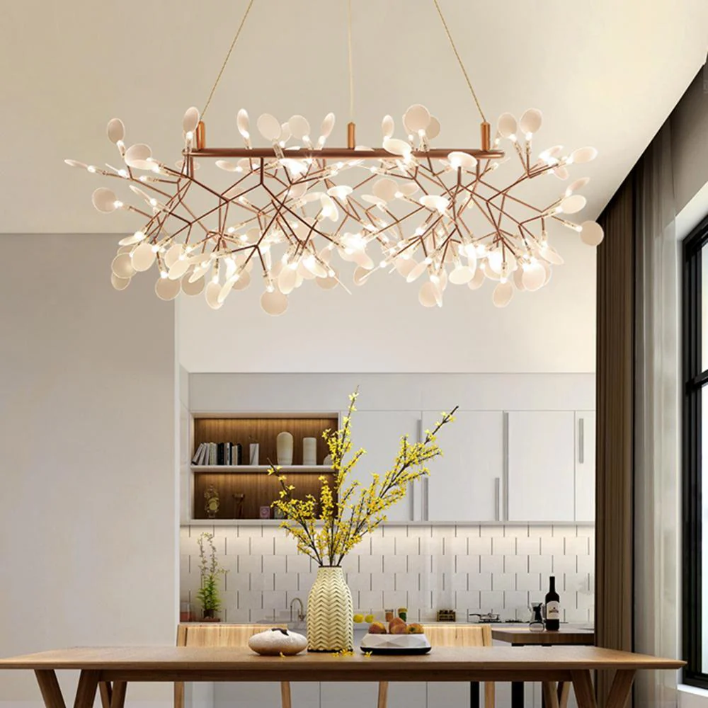 Люстра Rose Gold Firefly LED - 81 источник света ∅100см x 40см, розовое золото, холодный свет