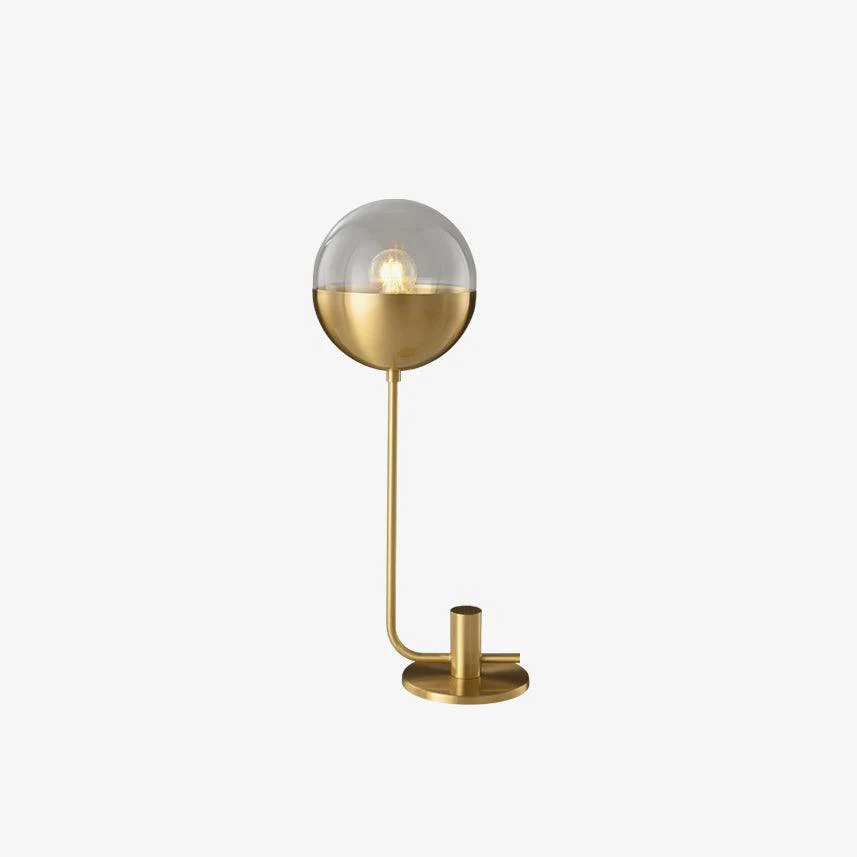 Brass Globular Table Lamp - ∅ 8.3″ x H 17.7″/ Dia 21cm x H 45cm / Black / US plug