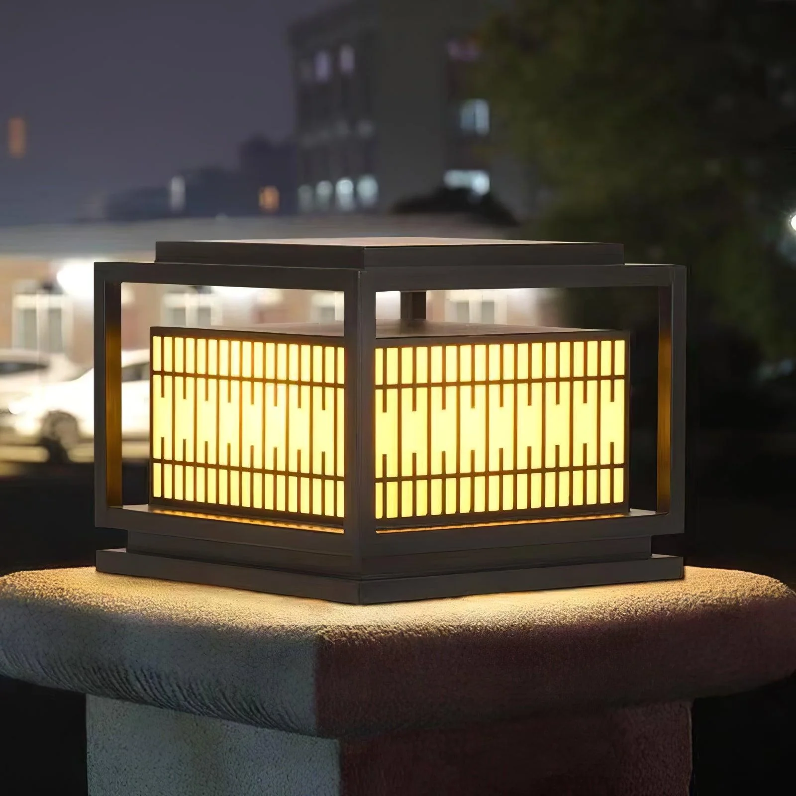 Уличный светильник Window Grille - модель B 38см x 38см x 30см, теплый свет, солнечная батарея