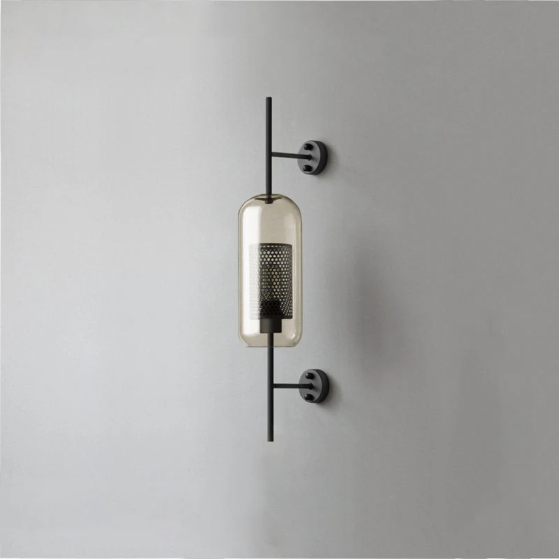 Настенный светильник Chiswick Glass - ∅13см x 67см, серебряный, стекло, 2 шт
