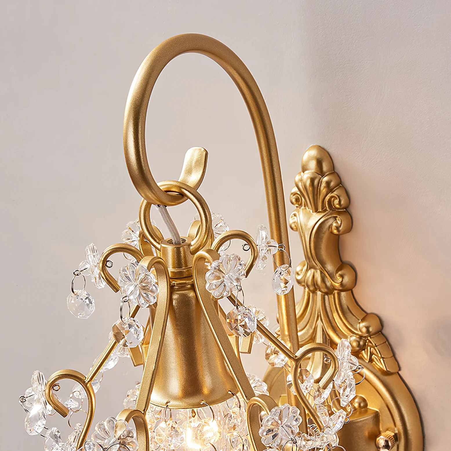 Настенный светильник Timon Crystal - 17см x 22см x 40см, золотой, 2 шт