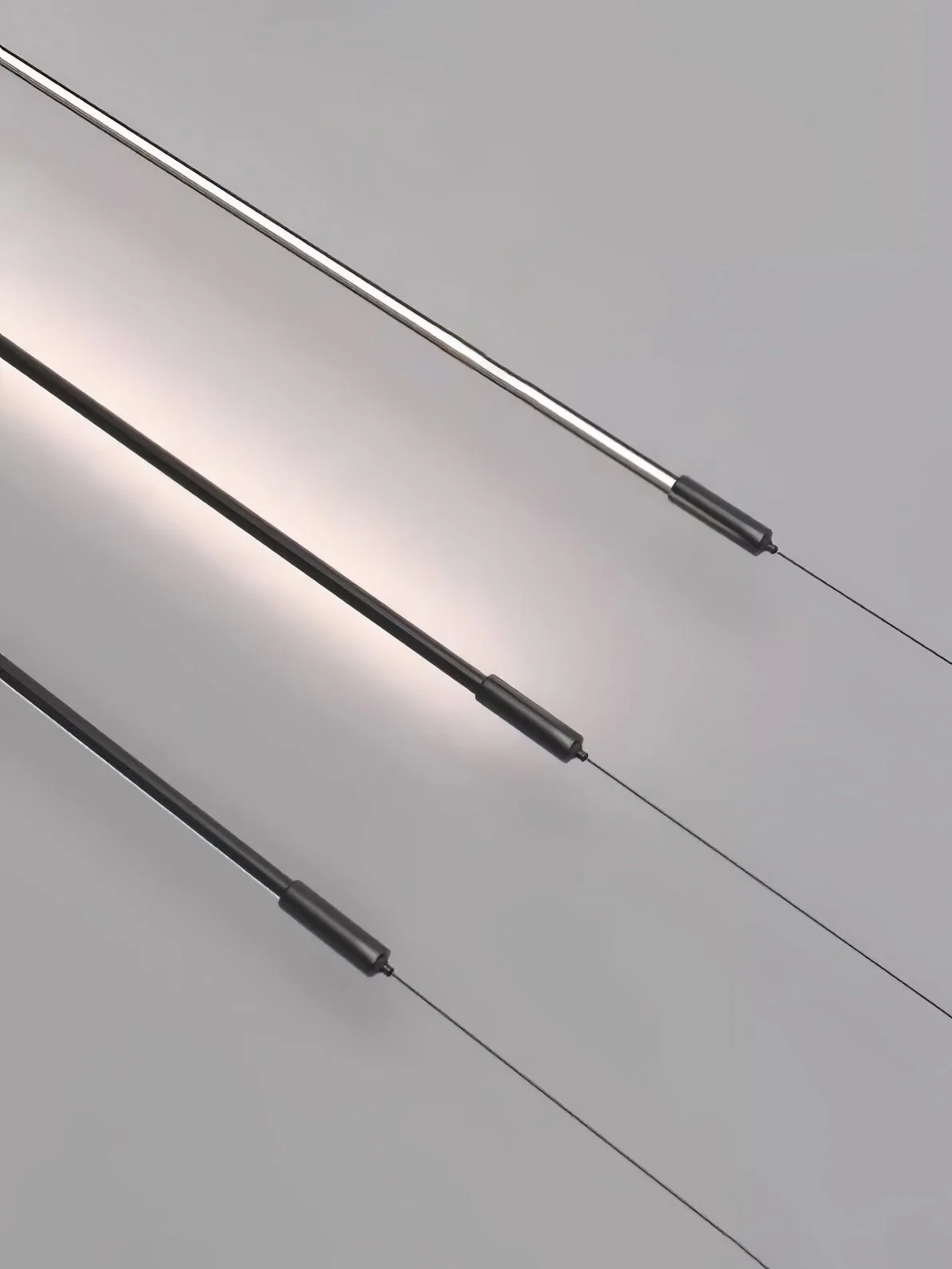 Подвесной светильник Slim line Cabinet - ∅2см x 95см, черный, теплый свет