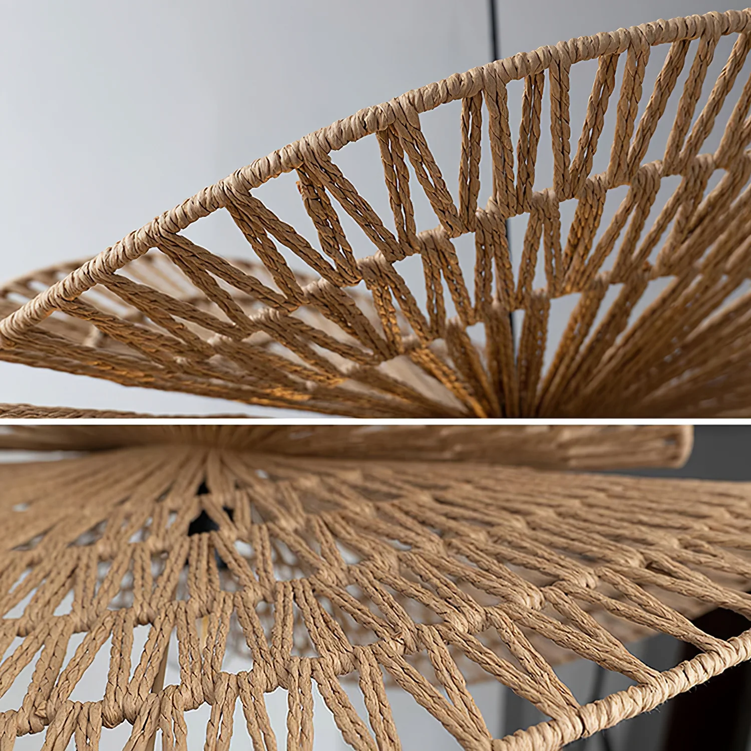 Подвесной светильник Woven Breeze - ∅50см x 20см, конопляный