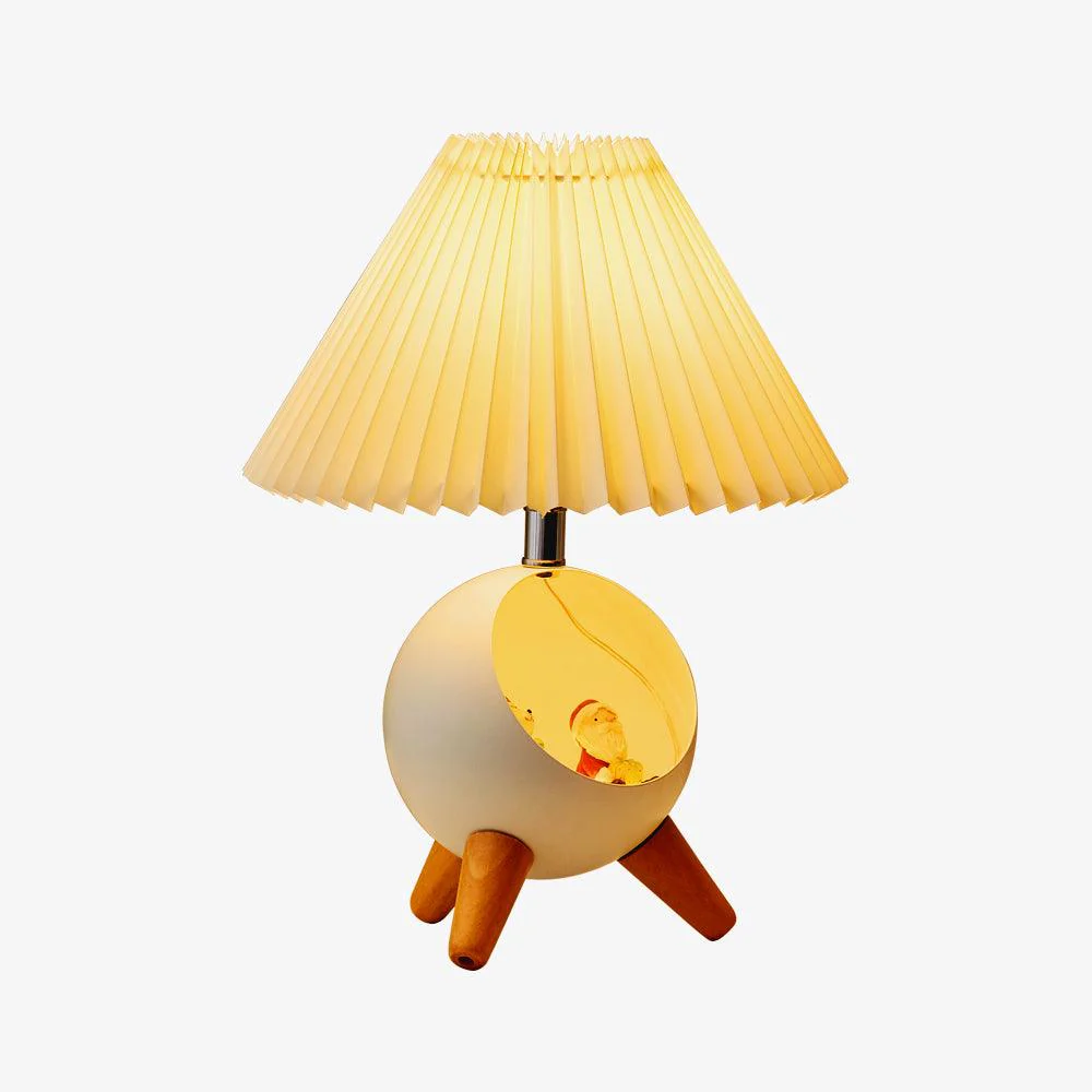 Настольный светильник Wood Small - ∅26см x 39см, белый