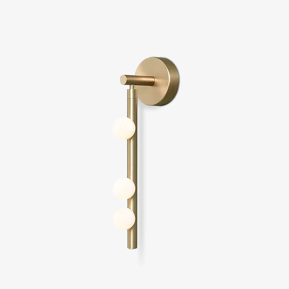 Настенный светильник Brass Glass Tube Plug-in - 7 источников света ∅12см x 100см, латунь, белый