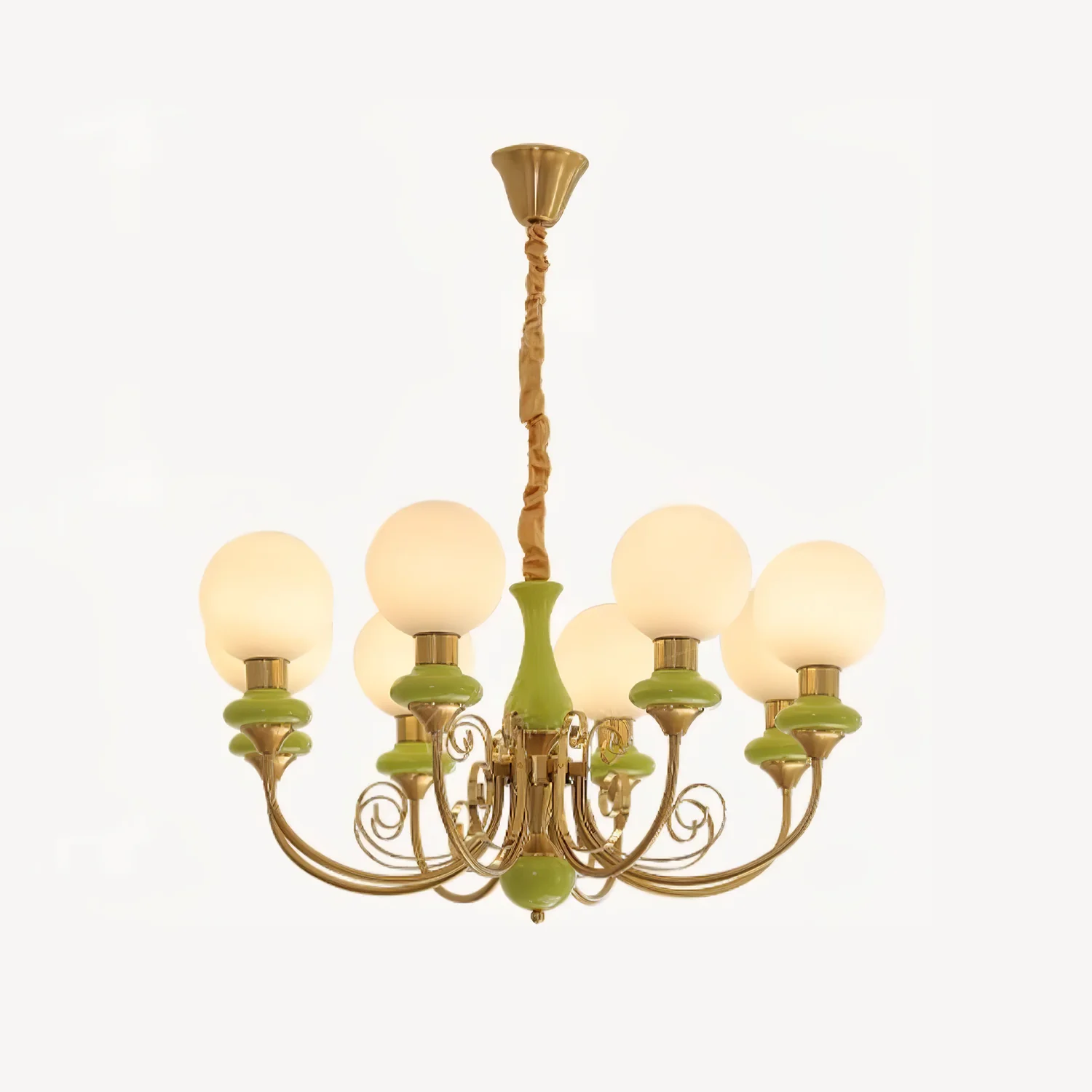 Люстра Onyx - 3 плафона ∅45см x 38см, золотой, черный, белый