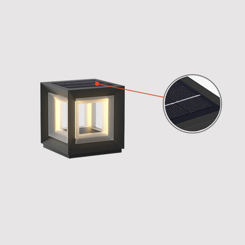 Уличный светильник Light Cube - модель A, проводная версия, 25см x 25см x 14см, теплый свет