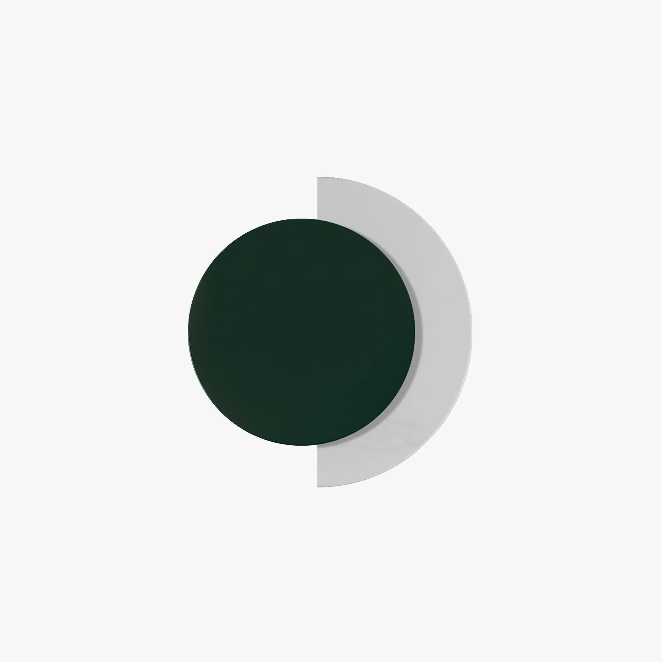 Настенный светильник Rounded Abstract Art - ∅21см x 31см, черный, белый, теплый свет