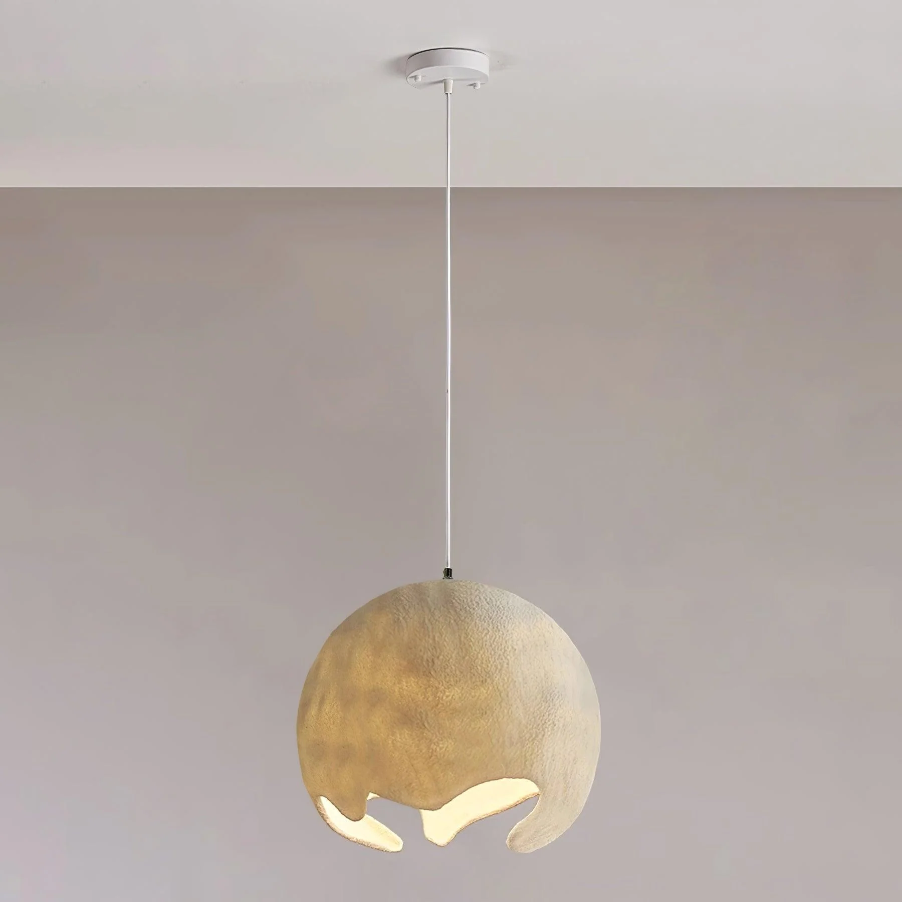 Подвесной светильник Geometric Resin - ∅20см x 150см, бежевый