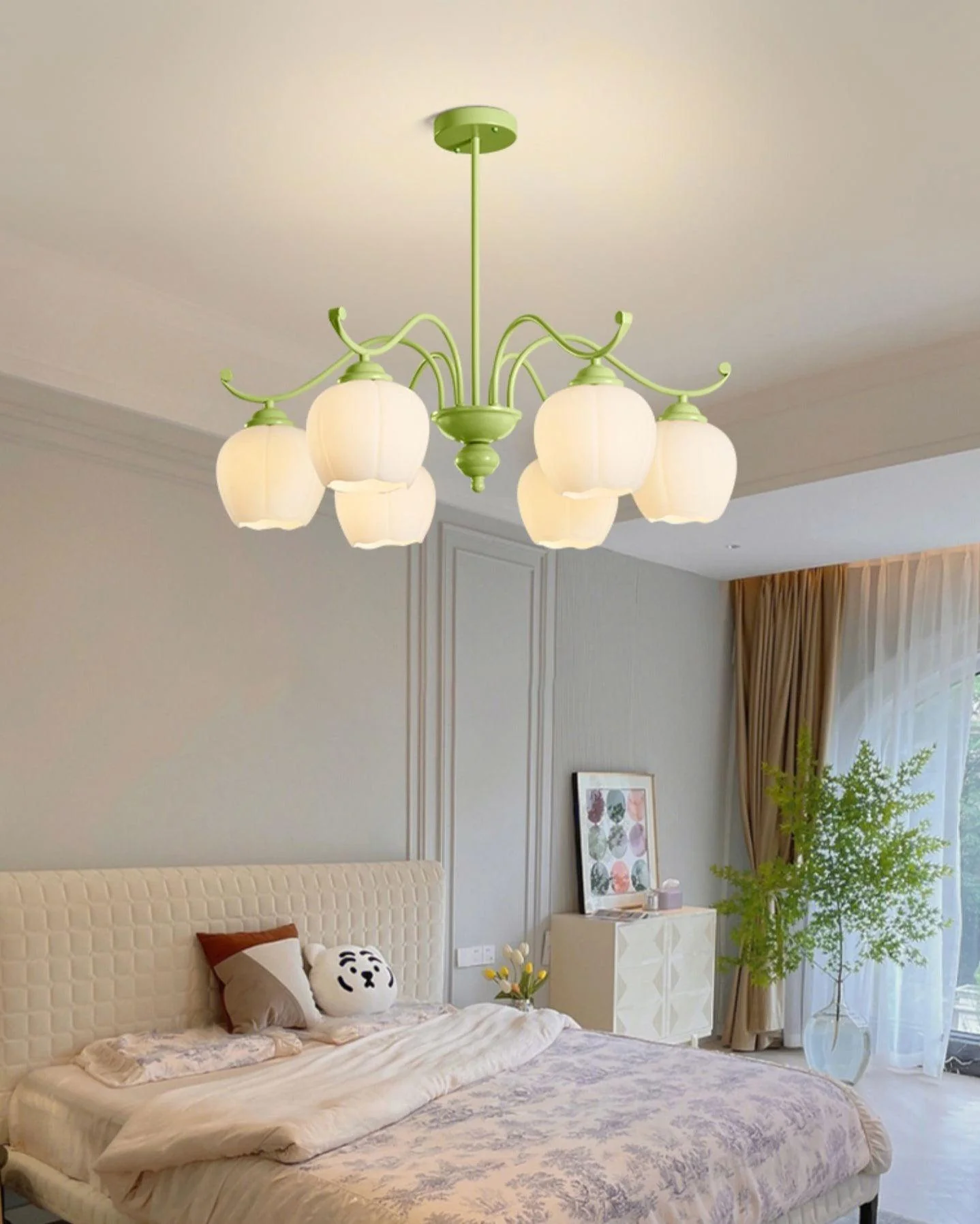 Люстра Lomance Lily - 4 плафона ∅57см x 66см, белый