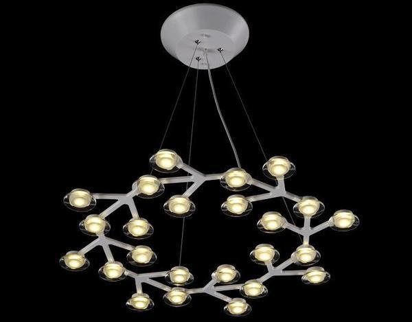 Потолочный светильник LED Net - 37 источников света 145см x 73см, черный, холодный свет