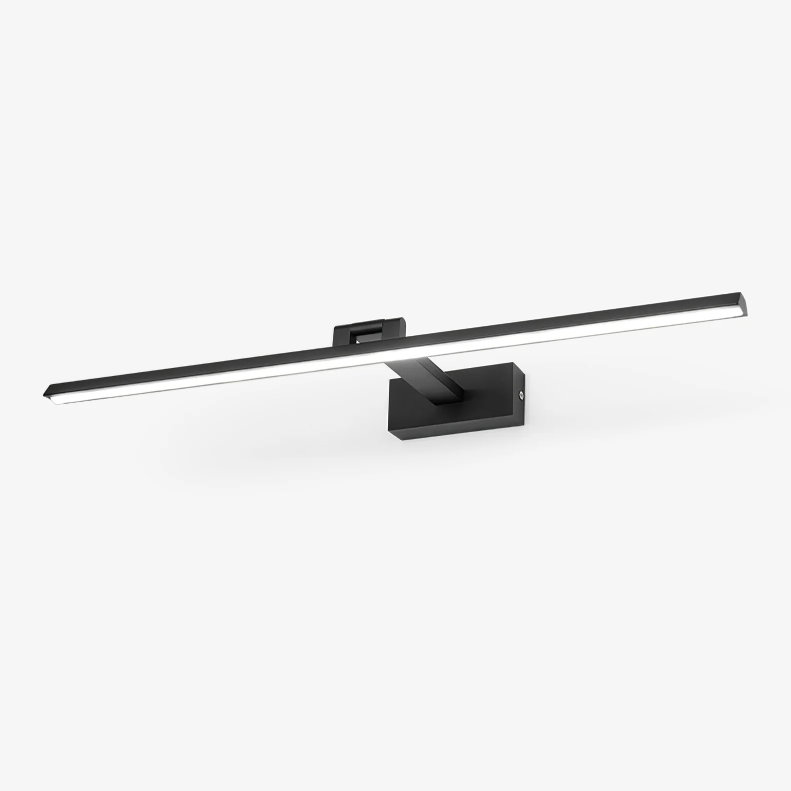 Настенный светильник Linear Bathroom - ∅80см x 6см, черный, теплый свет