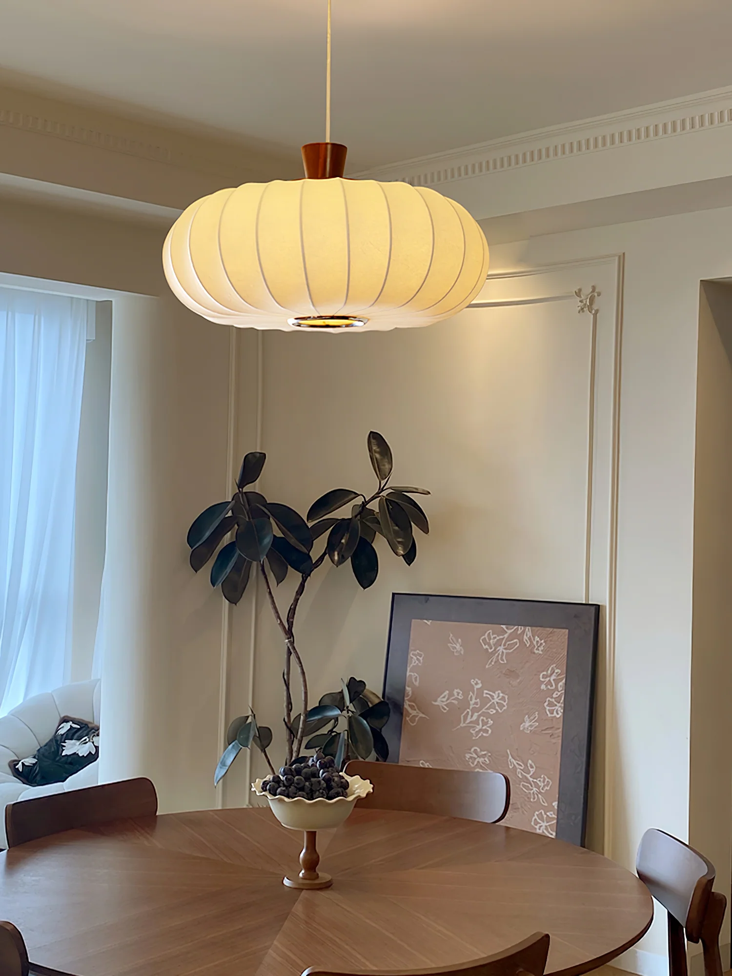 Подвесной светильник Silk Lantern - ∅50см x 30см, белый