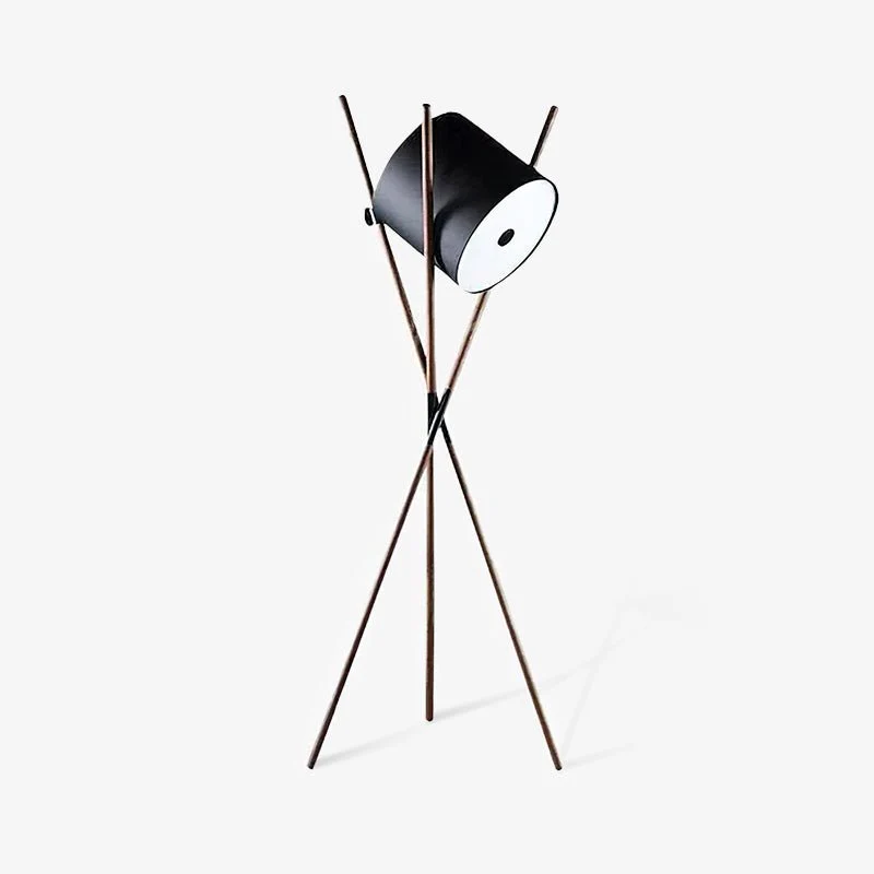 Торшер Shift Lamp - ∅58см x 173см, черный, дерево