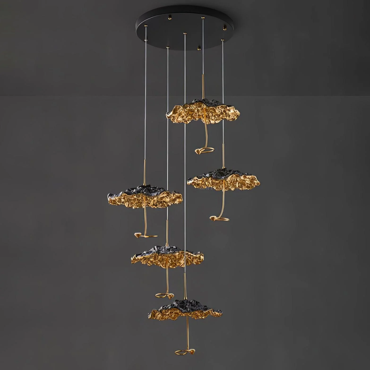 Люстра Brass Aviary Constellation - 1 подвес ∅25см х 15см, латунь, черный, теплый свет