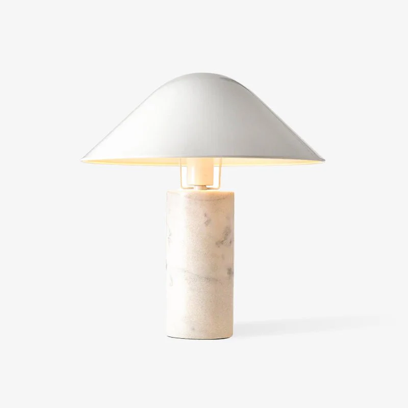 Adelaide Marble Table Lamp - ∅ 14.9″ x H 16.5″ / Dia 38cm x H 42cm / White / US plug