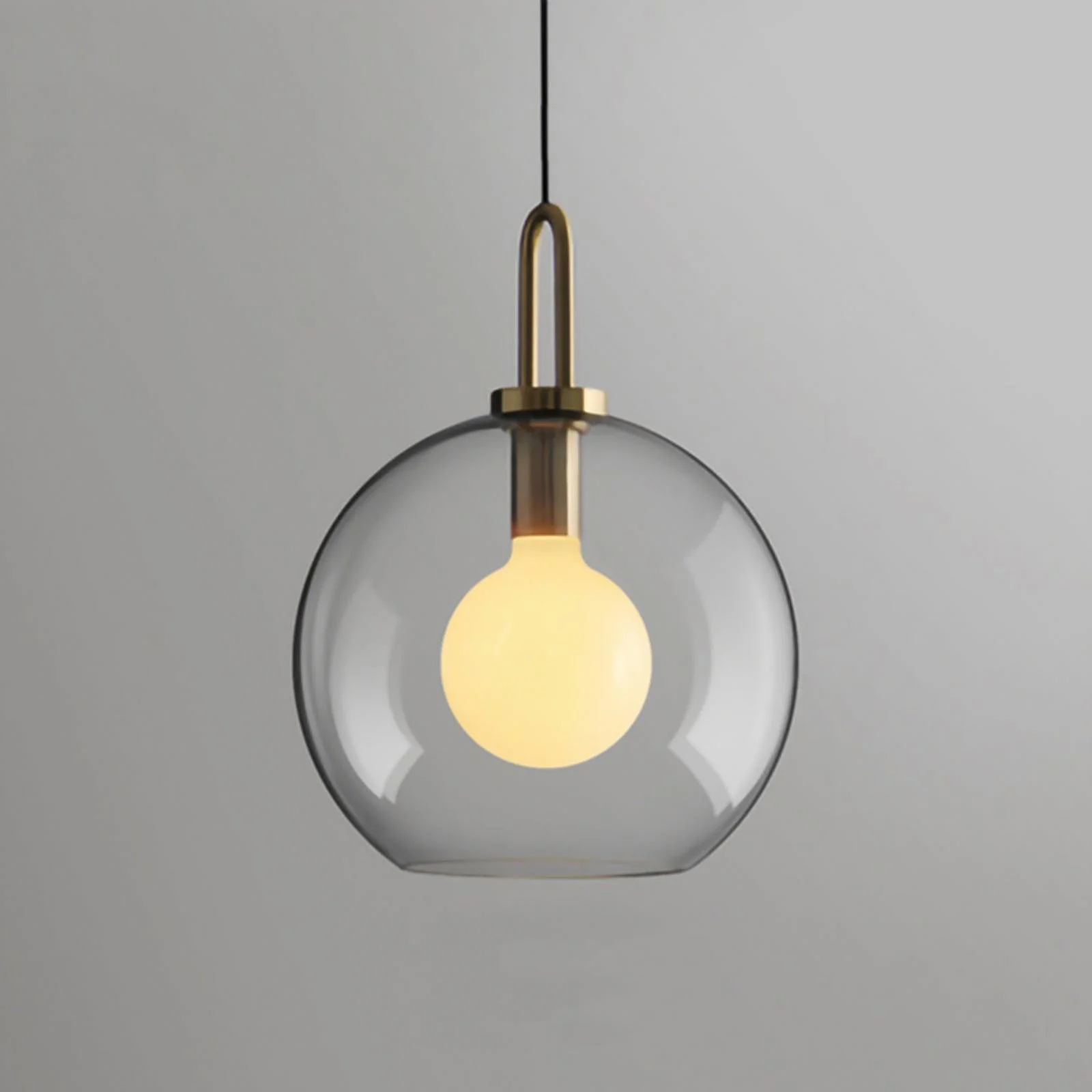 Подвесной светильник Glass Pendant Swag - ∅25см х 34см, прозрачное стекло
