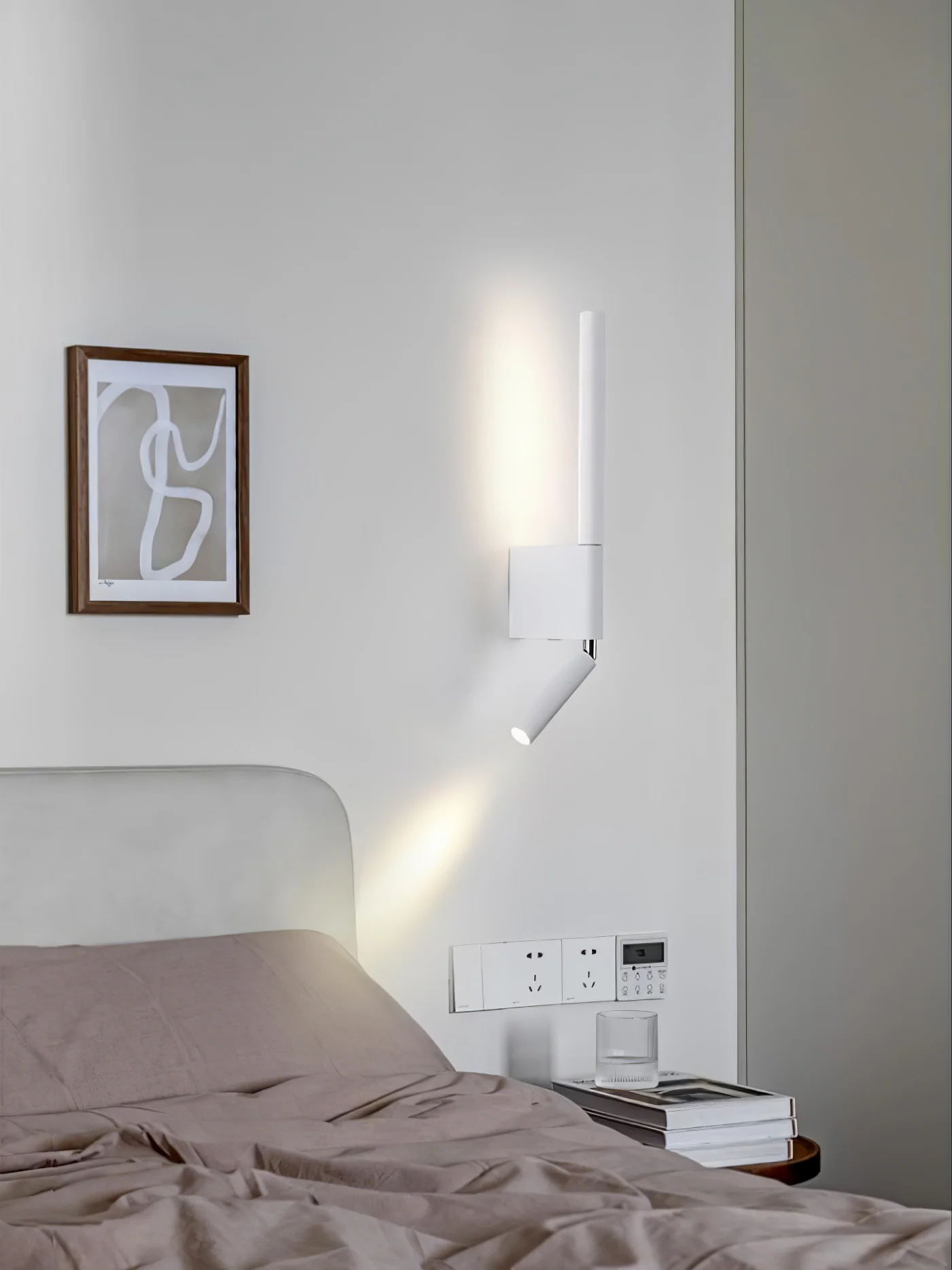 Настенный светильник Canut LED - ∅6см x 43см, черный, теплый свет