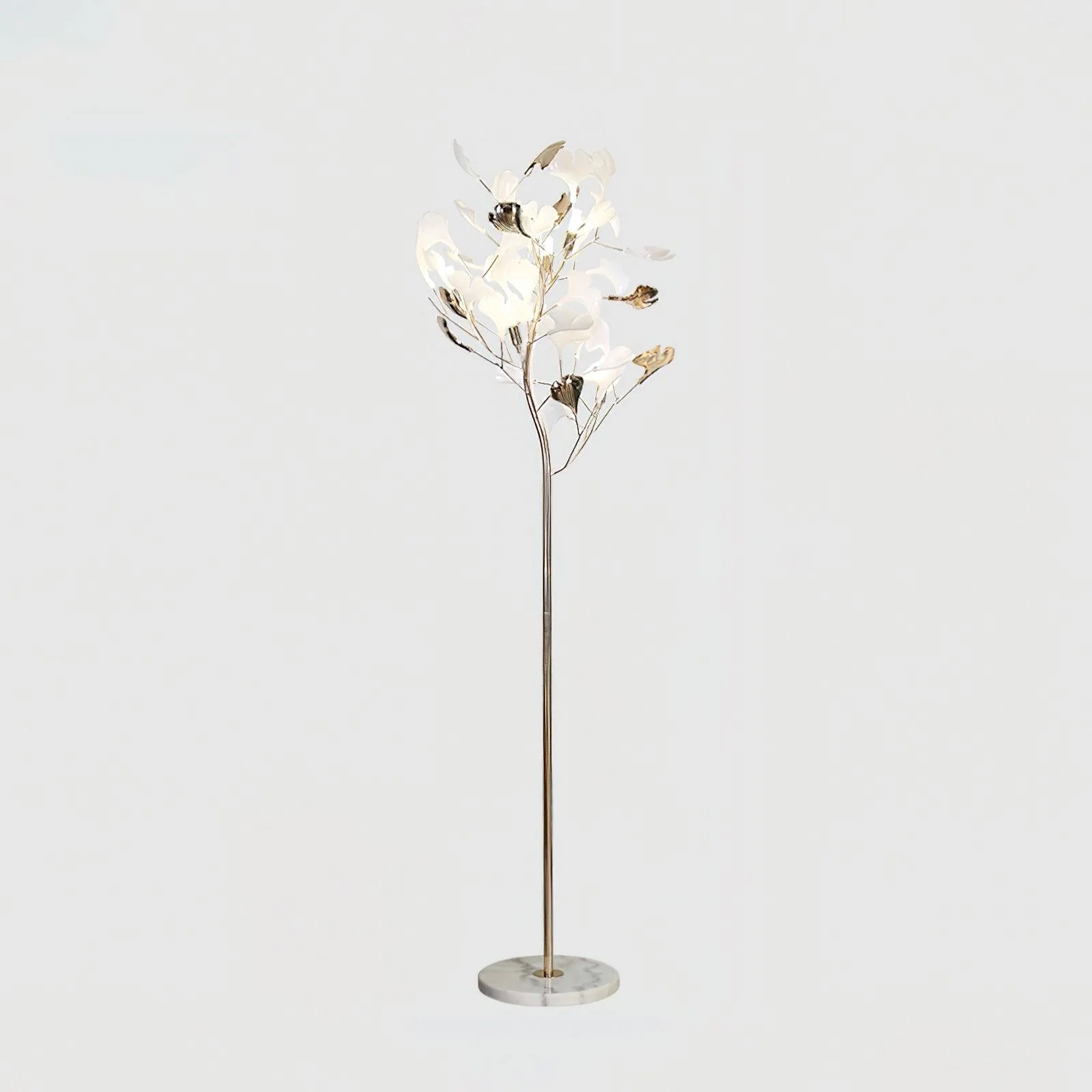 Торшер Gingko Leaf - ∅60см x 170см, золотой, золотой металл