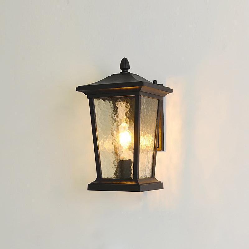 Lodge Birdcage Outdoor Wall Lamp - Set of 2 / Antique / Clear glass