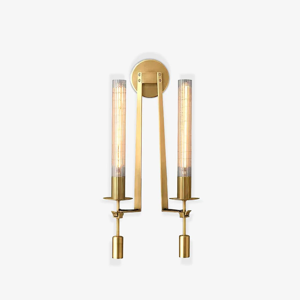 Настенный светильник French Classicism Plug-in - ∅12см x 71см, черный, прозрачное стекло