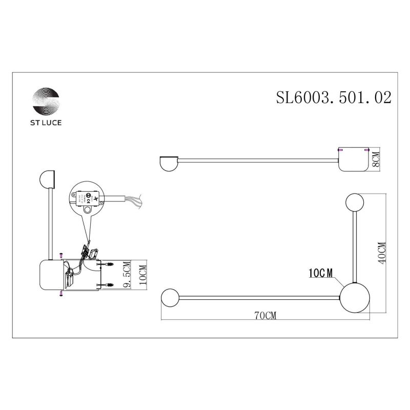 Светильник настенный ST Luce Acquaro SL6003.501.02