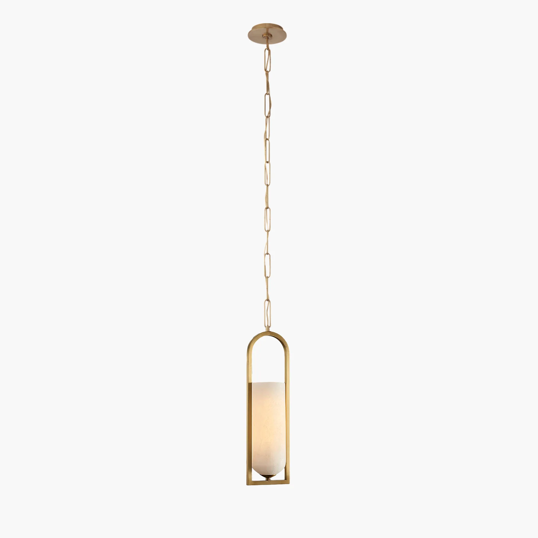 Подвесной светильник Melange Small - ∅60см x 150см, латунь, белый