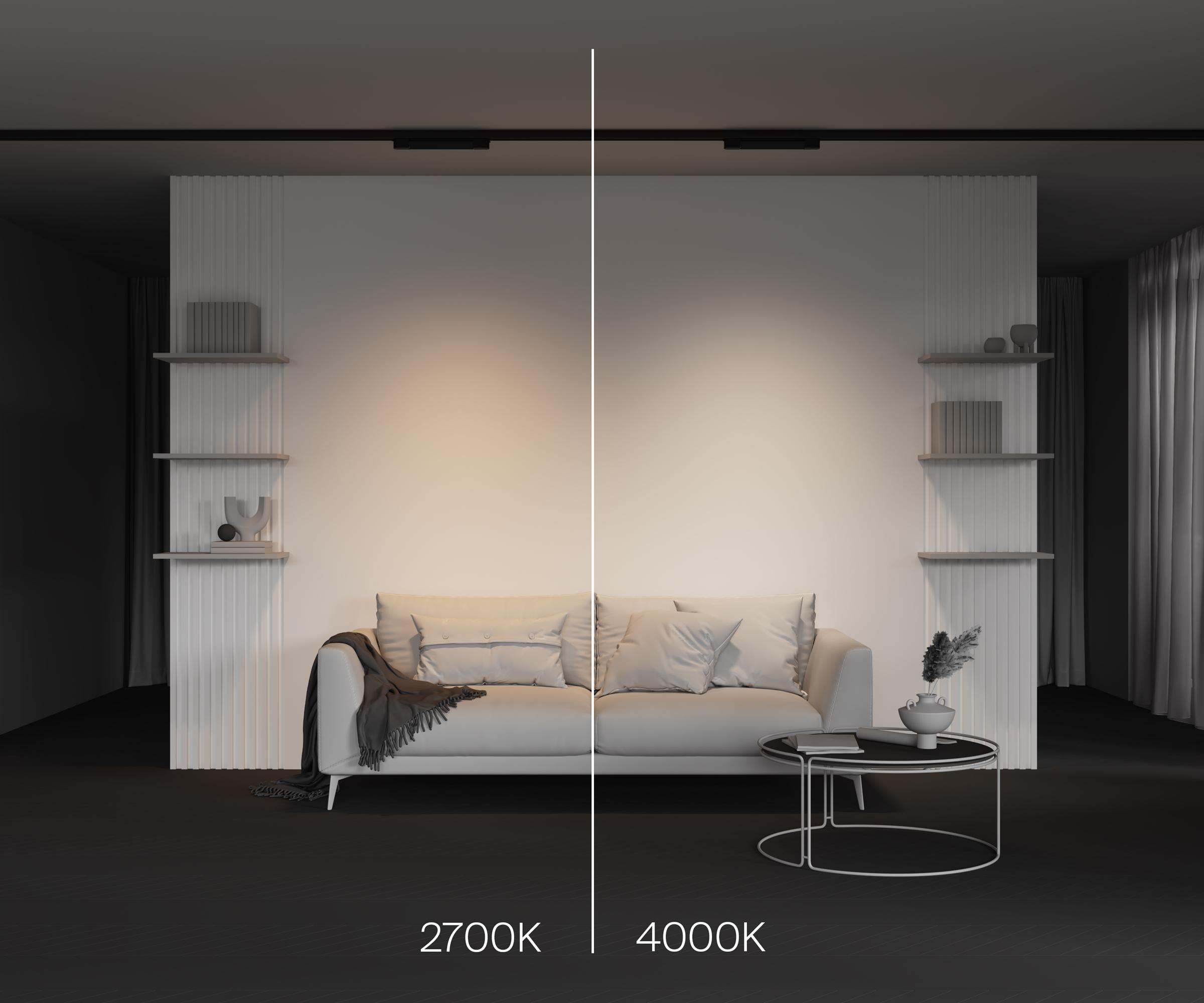 Трековый светильник Maytoni Basis 230V 10W IP20 2700-4000K TR196-3-10W4K-B